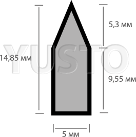 Комплект ламелей 610 мм (5х15 мм) для лазерного станка